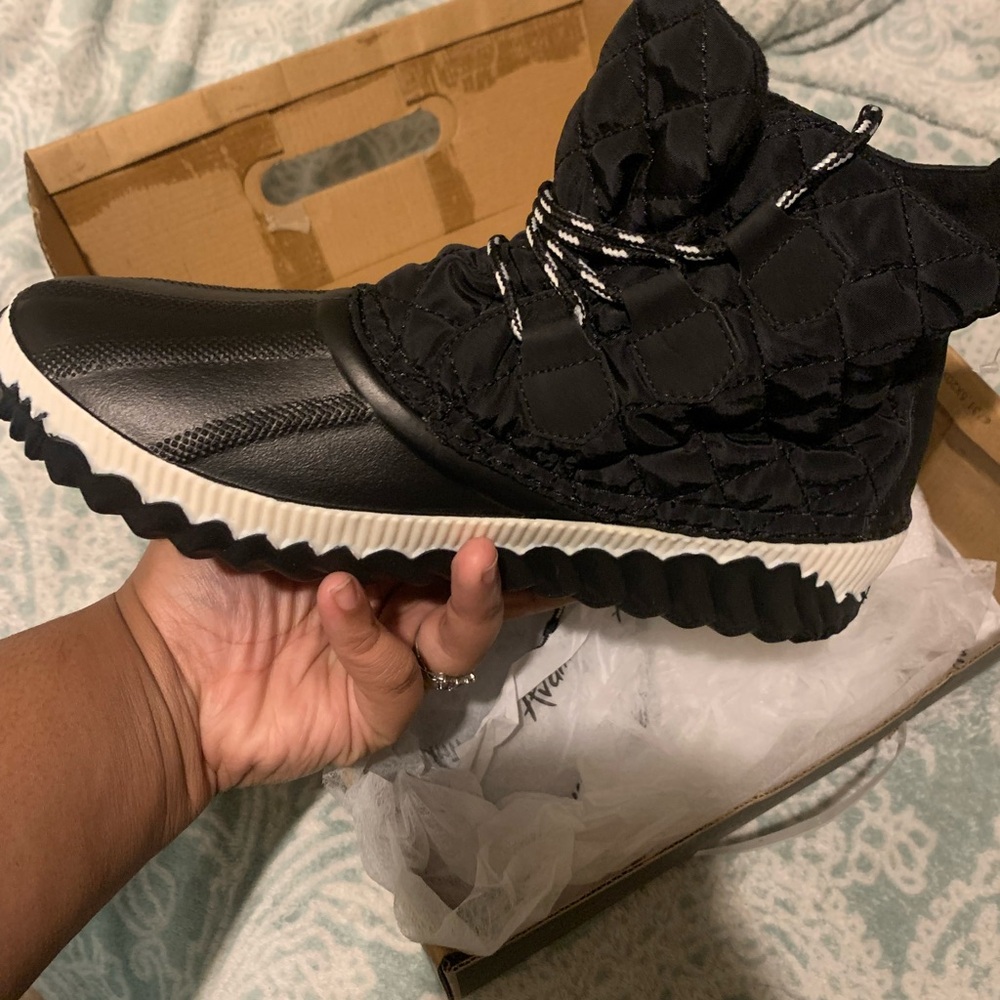 Avanti Black Quilted Ankle Boots